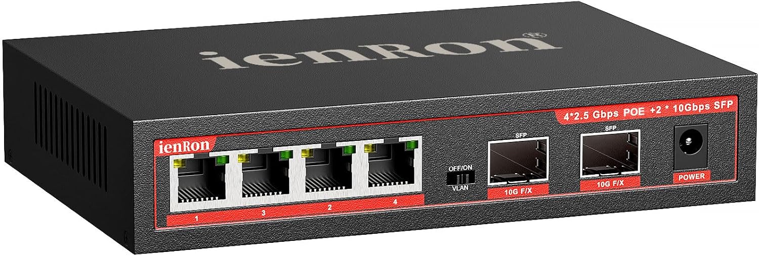 4 Ports 2.5Gb PoE Switch with 10Gb SFP+ for High Performance