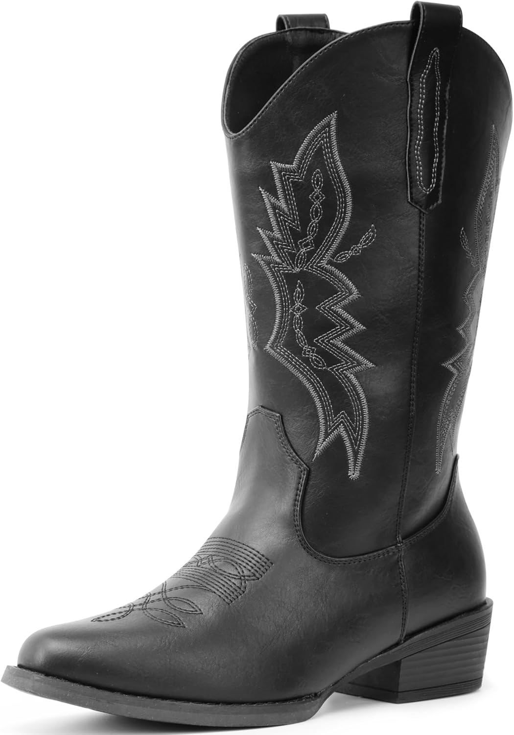 IUV Cowboy Boots For Women - Stylish Western Mid Calf Boots