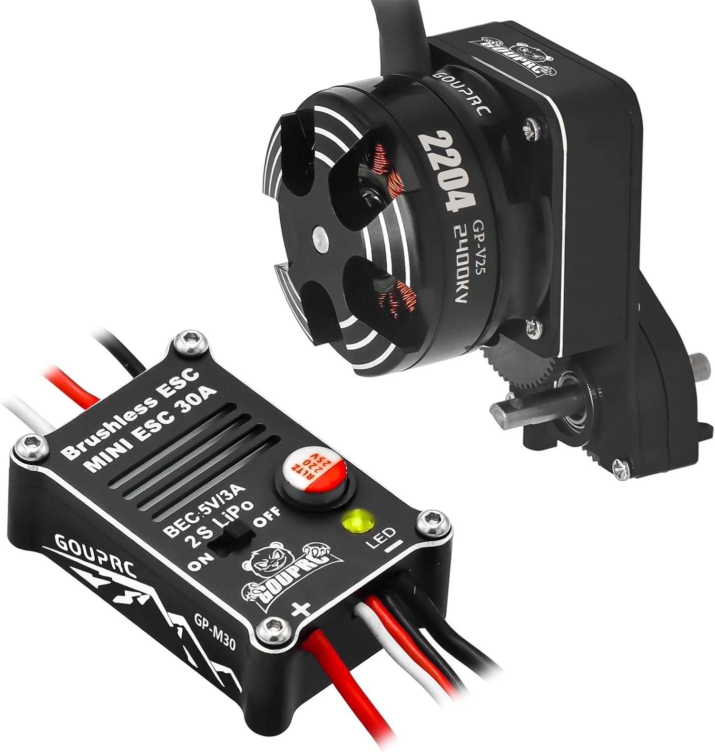 GOUPRC 2204 2400KV Brushless Outrunner Motor for RC Crawlers