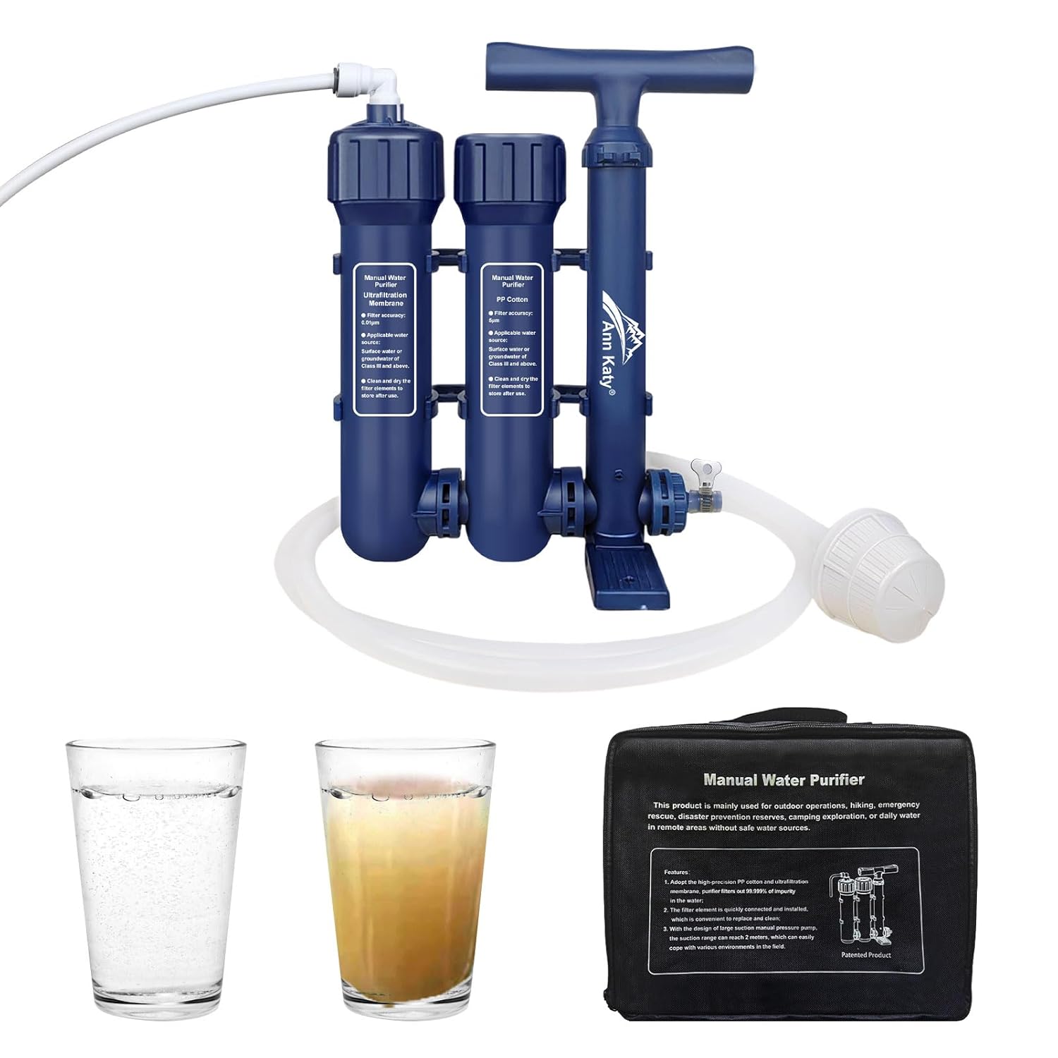 Pro Hand Pump Water Filter for Survival