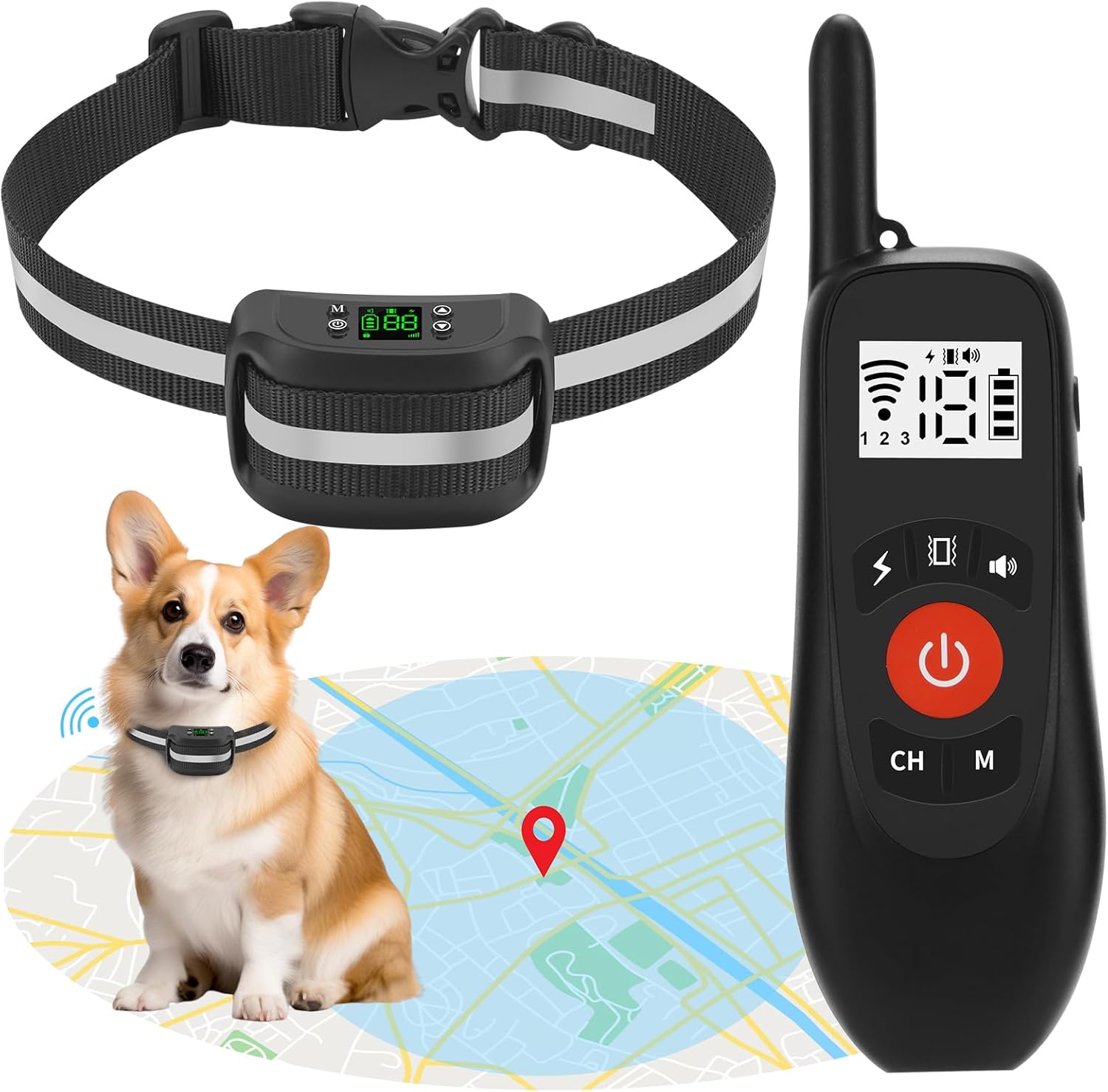 NSPET 2-in-1 Electric Dog Fence & Training Collar