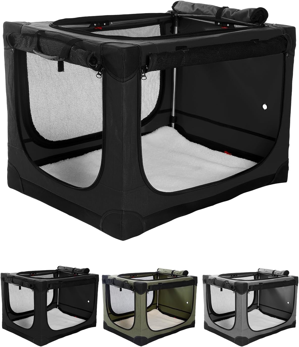 42 Inch Collapsible Travel Dog Crate for Medium Large Dogs