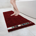 Muddy Mat Chenille Bathroom Rug Red Runner 59in x 24in - Quick Dry
