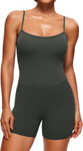 CRZ YOGA Womens Butterluxe Athletic Adjustable Strap Romper - Soft Fit