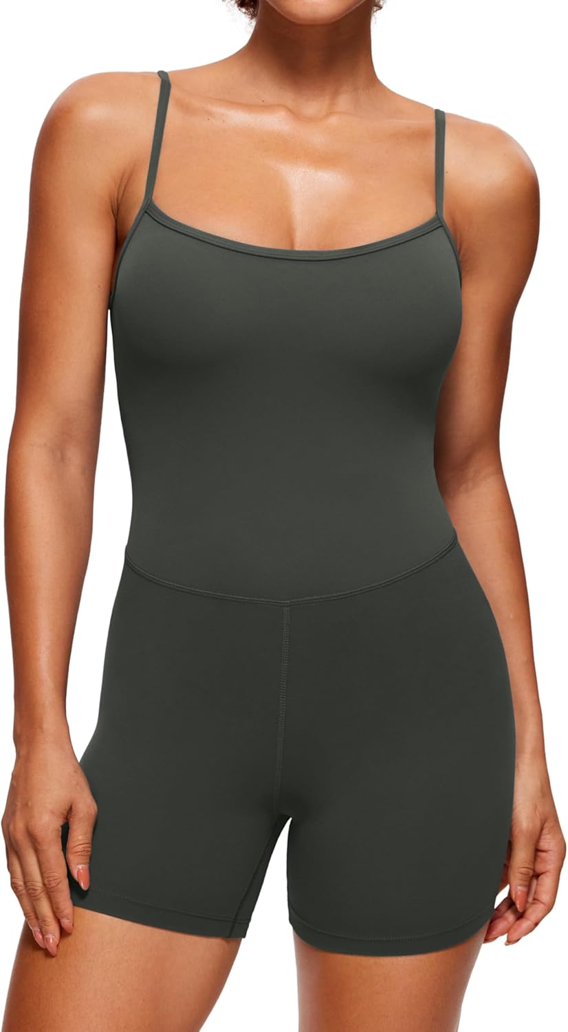 CRZ YOGA Womens Butterluxe Athletic Adjustable Strap Romper