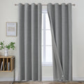 Joydeco Light Grey Blackout Curtains for Living Room and Bedroom