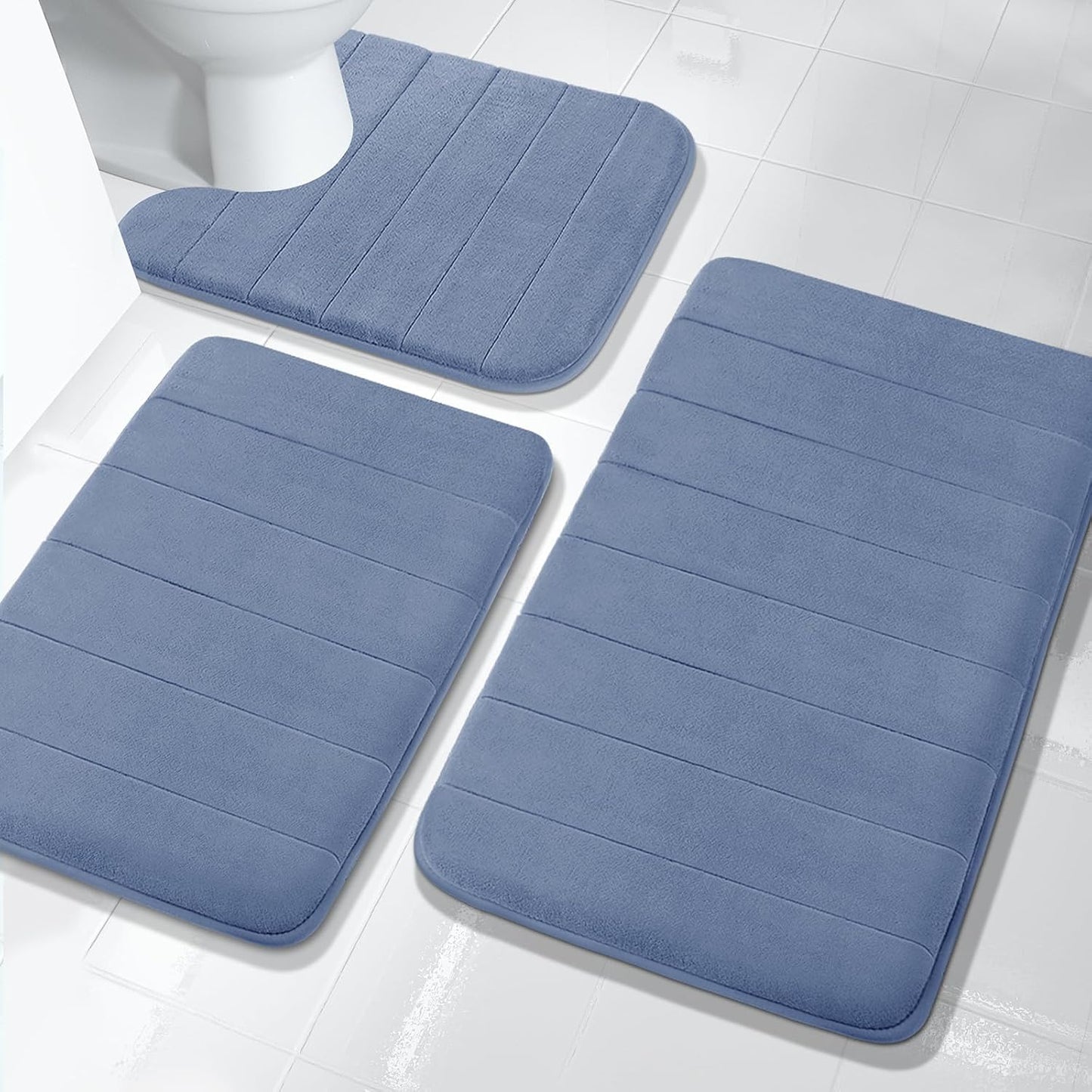 Yimobra Memory Foam Bath Mat Set - Super Soft & Absorbent