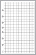 Classic Size Graph Paper Refill 0.25 Grid, Sized & Punched for 7-Ring