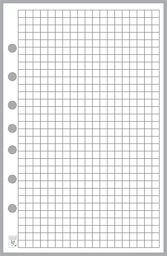 7-Hole Graph Paper Refill for 7-Ring Notebooks 0.25 Grid - Handy Size