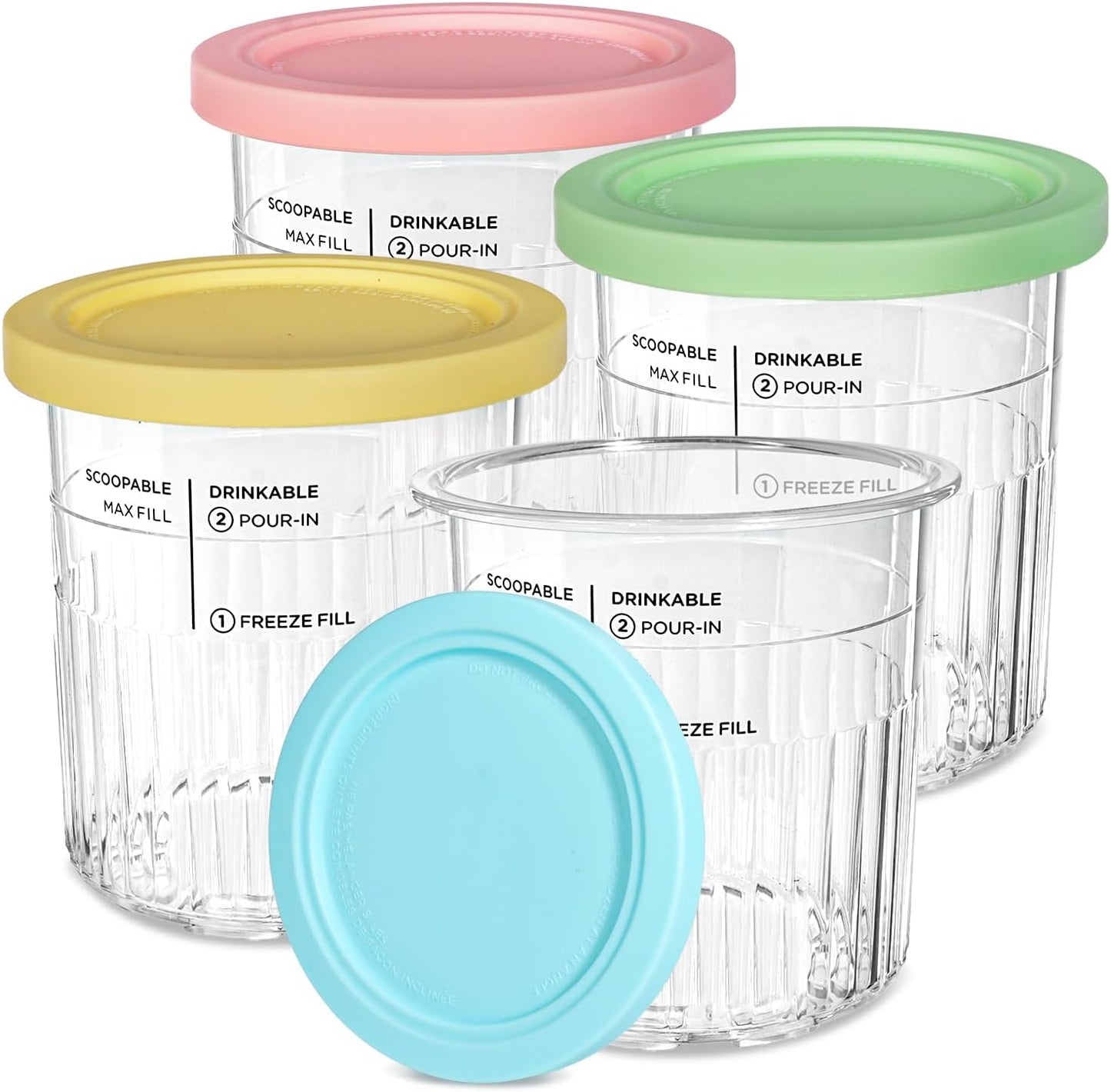 Ninja Creami Deluxe XL Cups 4 Pack - Snack Time Essential!