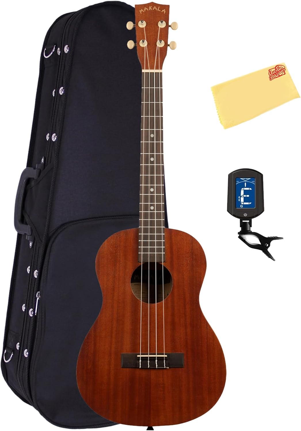 Kala MK-B Makala Baritone Ukulele Bundle with Case and More