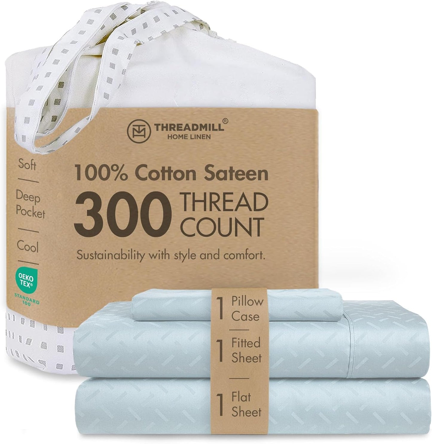 Threadmill Cotton Twin XL Sheet Set for Ultimate Comfort