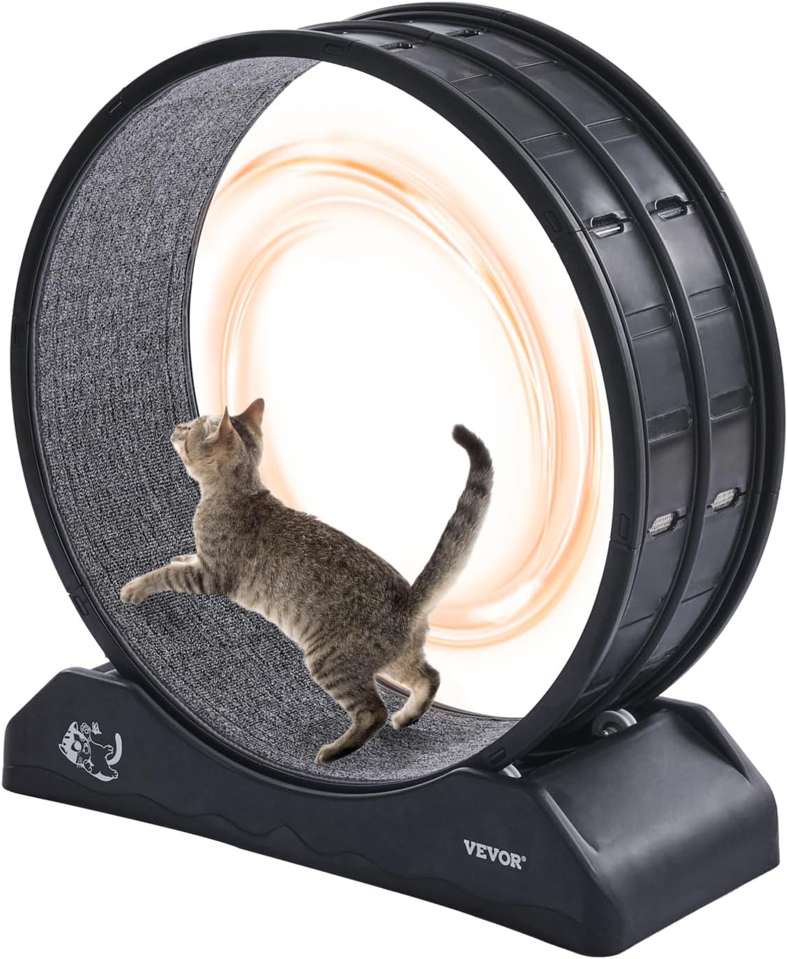 VEVOR Cat Exercise Wheel for Indoor Cats with Secure Brake