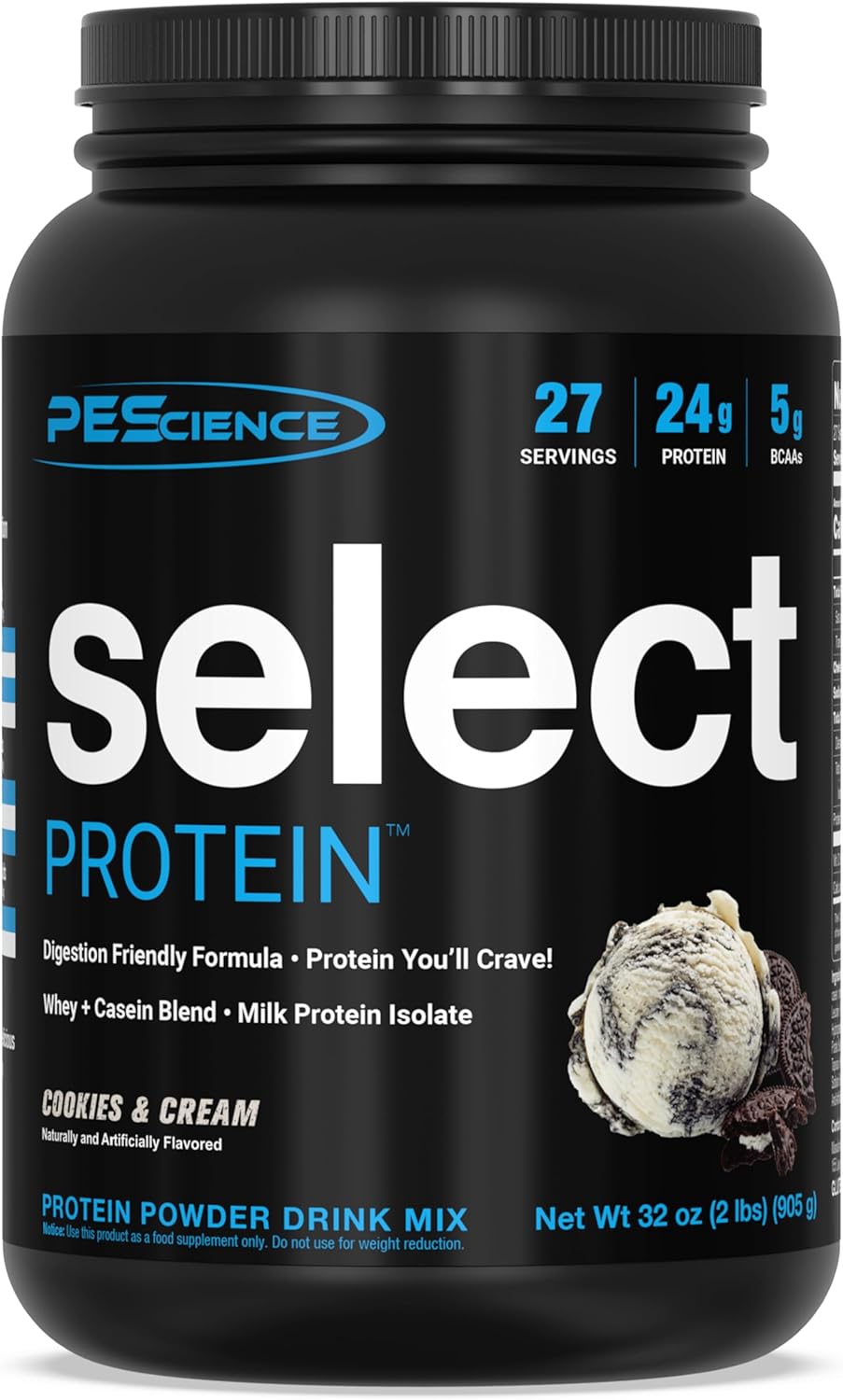 PEScience Select Protein Powder - Cookies and Cream Flavor