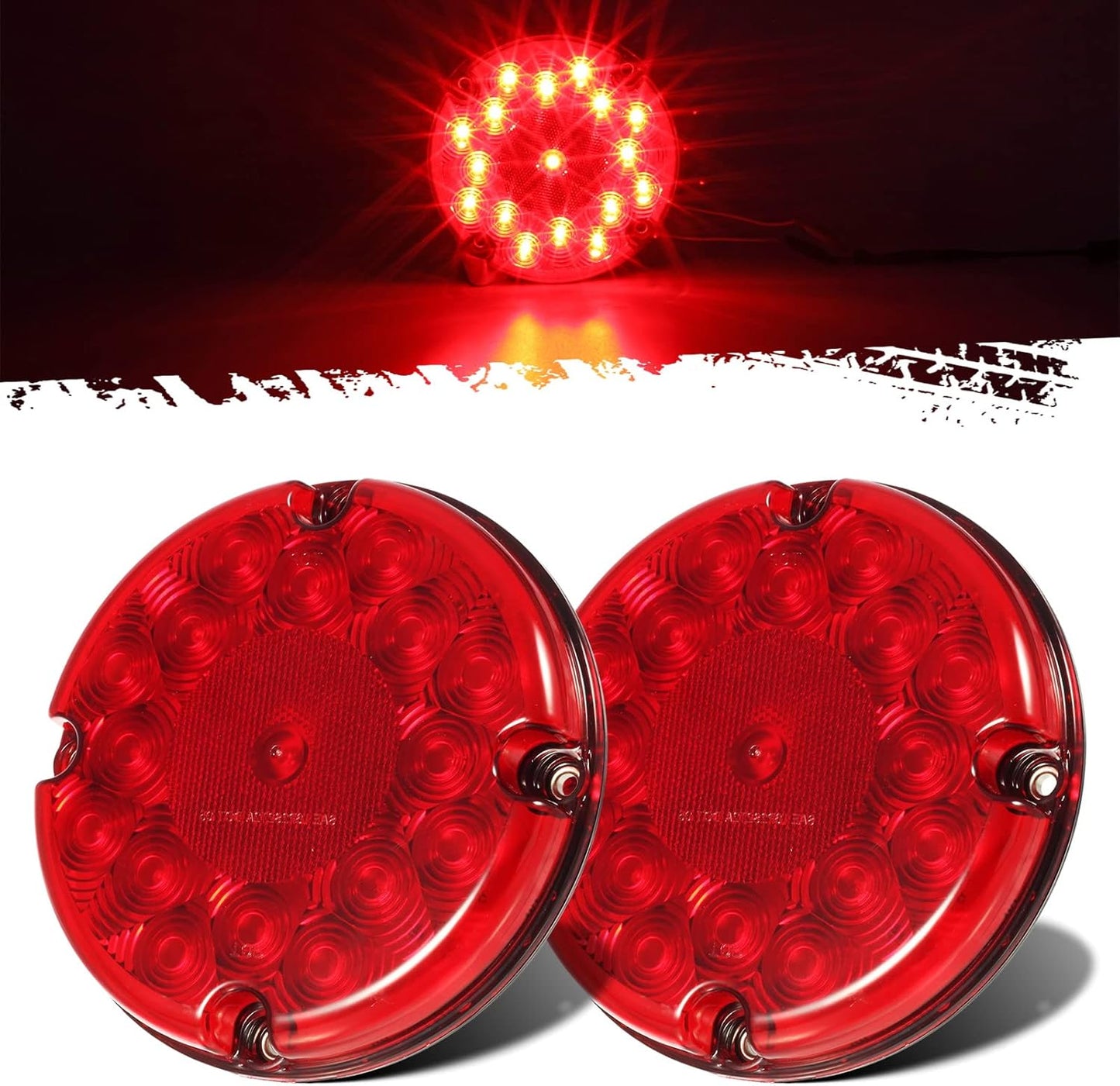Partsam 7 Inch Round LED Trailer Tail Lights for Safe Driving