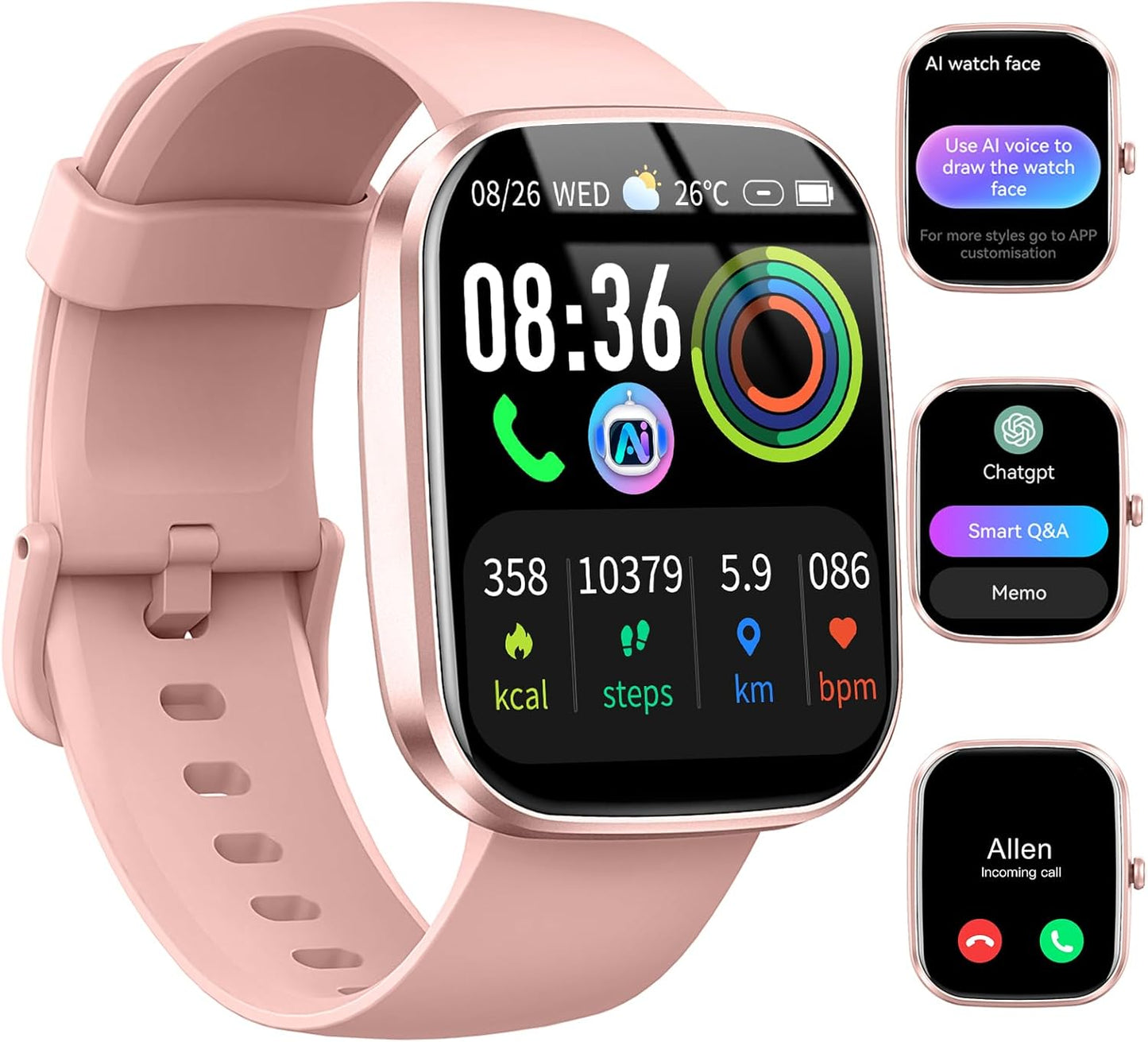 AI Smart Watch with ChatGPT: Bluetooth Calling & Fitness Tracker