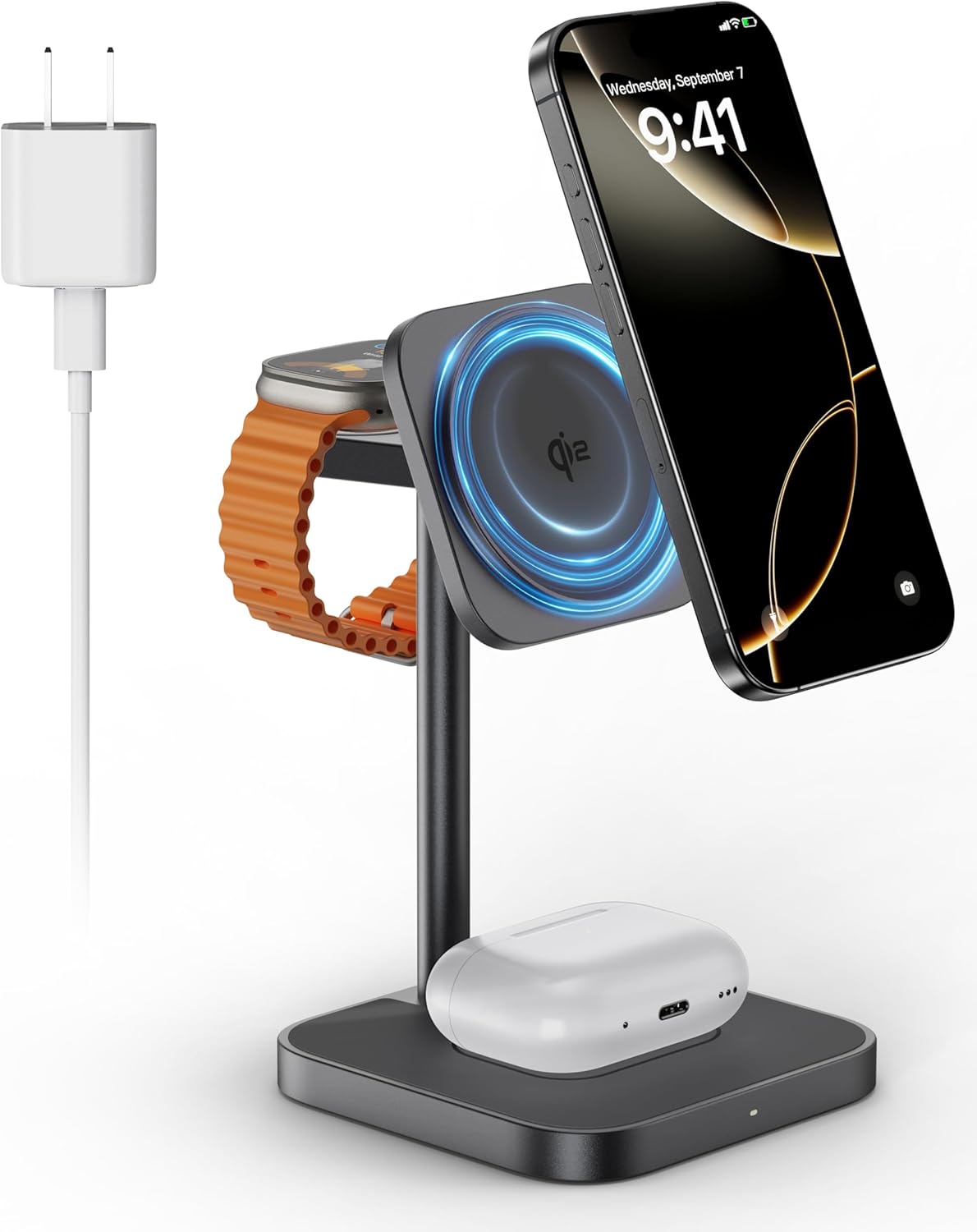 Qi2 Certified LULULOOK 3 in 1 Charging Station for Apple Devices