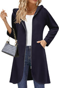 Zeagoo Women's Long Hoodie Tunic Jacket - Cozy Oversized Zip Up