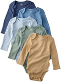 Blake 5-Pack Long Sleeve Bodysuits 100% Organic Cotton (Style 1RP4)