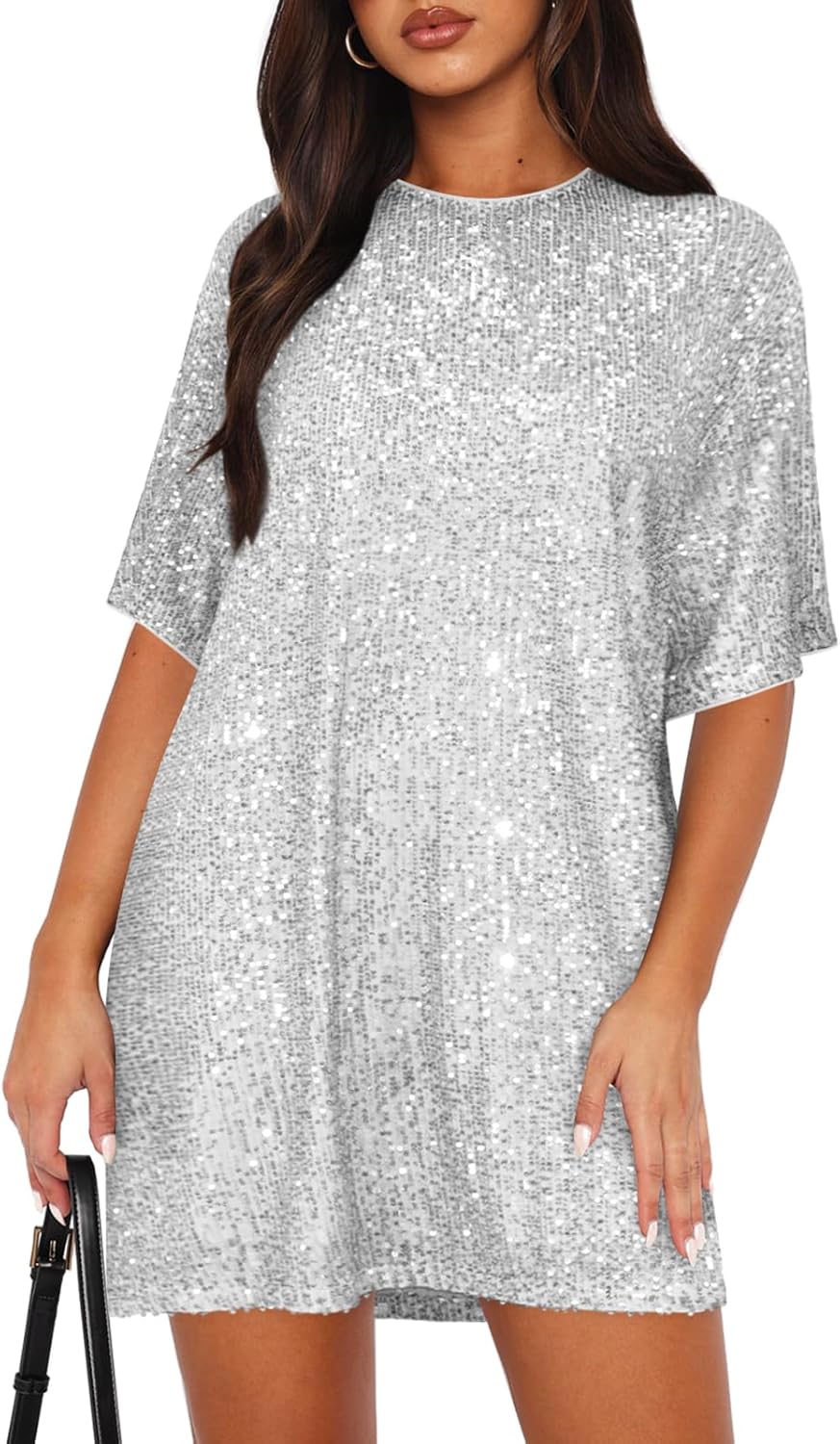 Women's Crew Neck Sequin Dress for All Occasions and Styles
