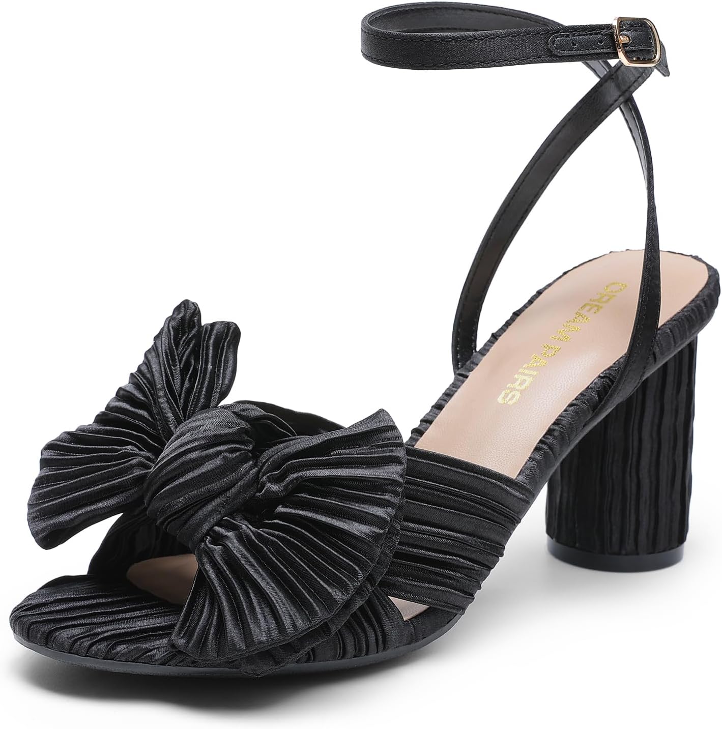 DREAM PAIRS Women's Bow Knot Heeled Sandals for Weddings