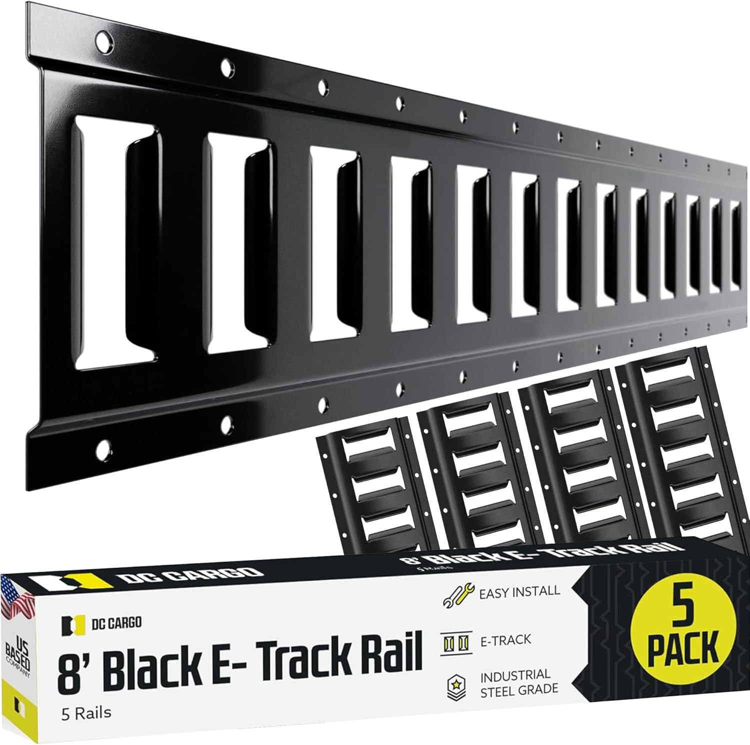 E Track Tie Down Rail Kit 8ft for Secure Cargo & Heavy Loads
