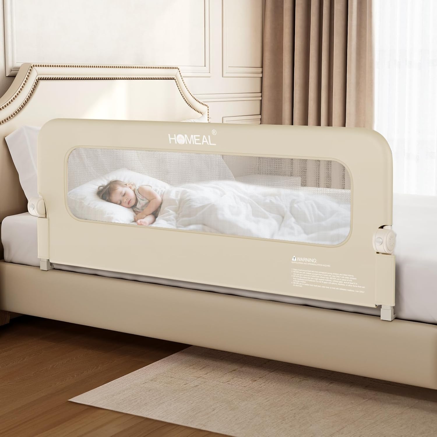 HOMEAL Toddler Bed Rails - Extra Long Safety Guard for Kids