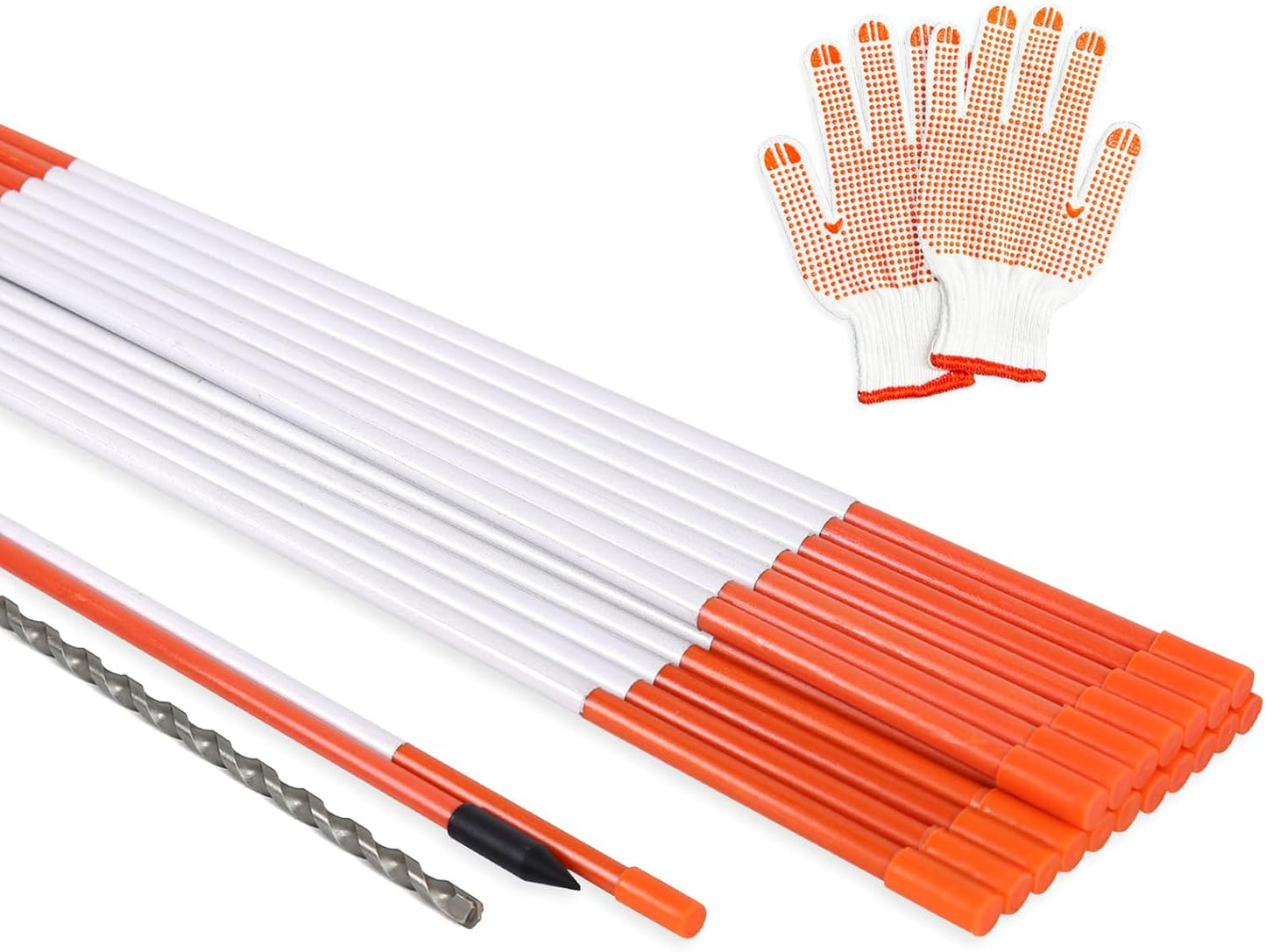 58 Inch Driveway Markers with Reflective Tape for Snow Plowing