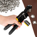 Heavy Duty Grommet Tool Kit with 1/2 in Die and 300 Grommets - Easy