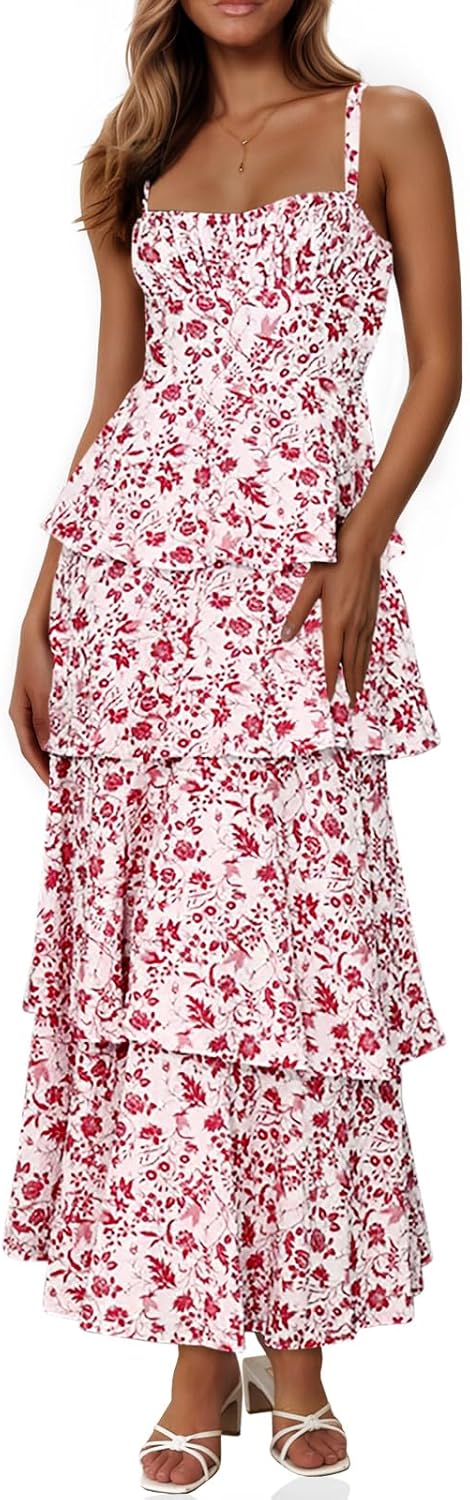 Fisoew Womens Floral Maxi Dresses for Summer Style and Comfort