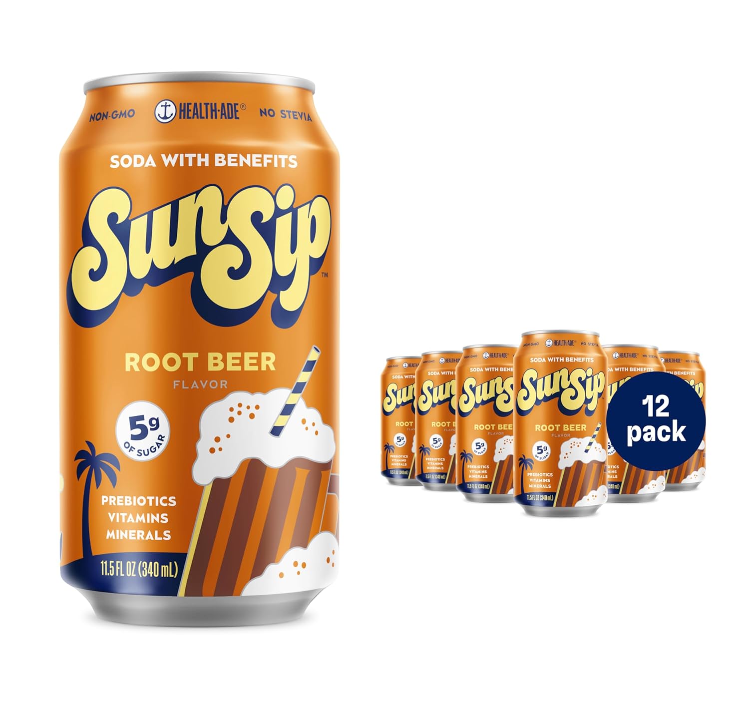 SunSip Prebiotic Soda - Gut-Healthy Beverage with Benefits