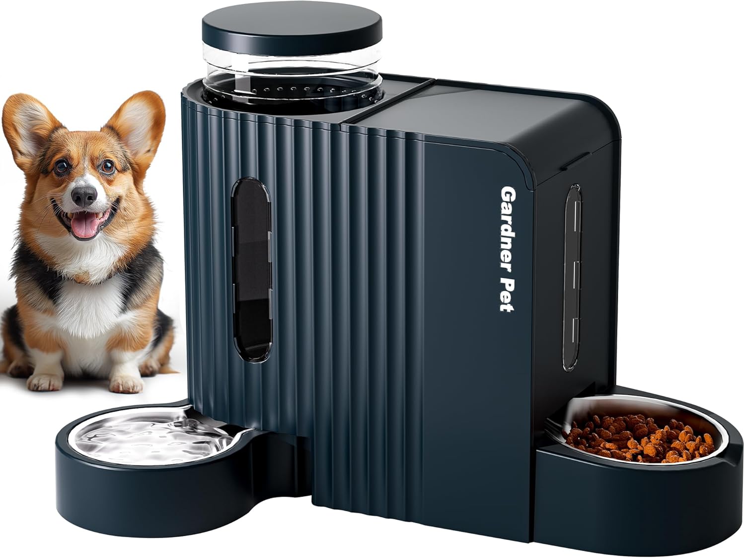 Automatic Gravity Food Feeder and Water Dispenser for Pets
