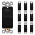 LIDER Minimalist Matte Finish Lighted Decorator Switch 10 Pack - Sleek