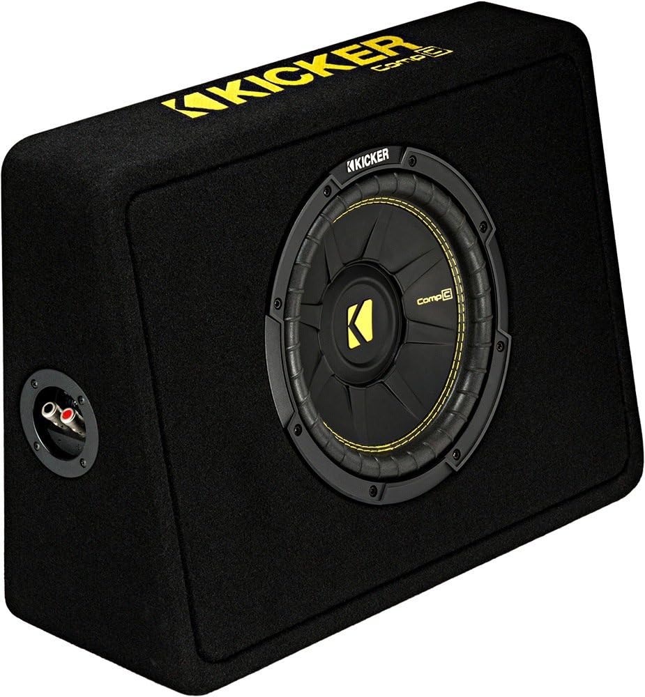 KICKER TCWC104 CompC 10 Subwoofer in Thin Profile Enclosure