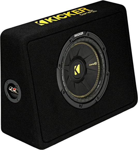 KICKER TCWC104 CompC 10 Subwoofer in Thin Profile Enclosure