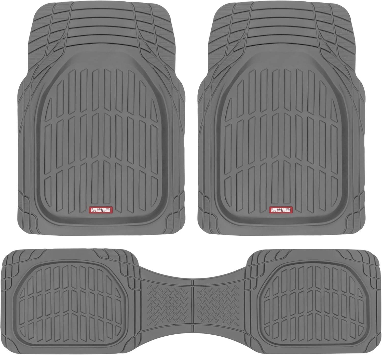 Motor Trend Gray Waterproof Floor Mats