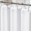 3 in 1 Shower Curtain Set Waffle Curtain and Liner - Waterproof
