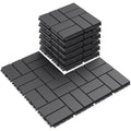 Goovilla Plastic Interlocking Deck Tiles 9 Pack - Durable Outdoor