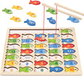 Wooden Magnetic Fishing Game for Toddlers - Montessori ABC & Numbers