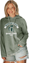 Michigan State Spartans Women's Burnout Hooded Sweatshirt - Vintage