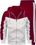 Men's 2 Pieces Tracksuit for Men Full Zip Jogger Sports Suit