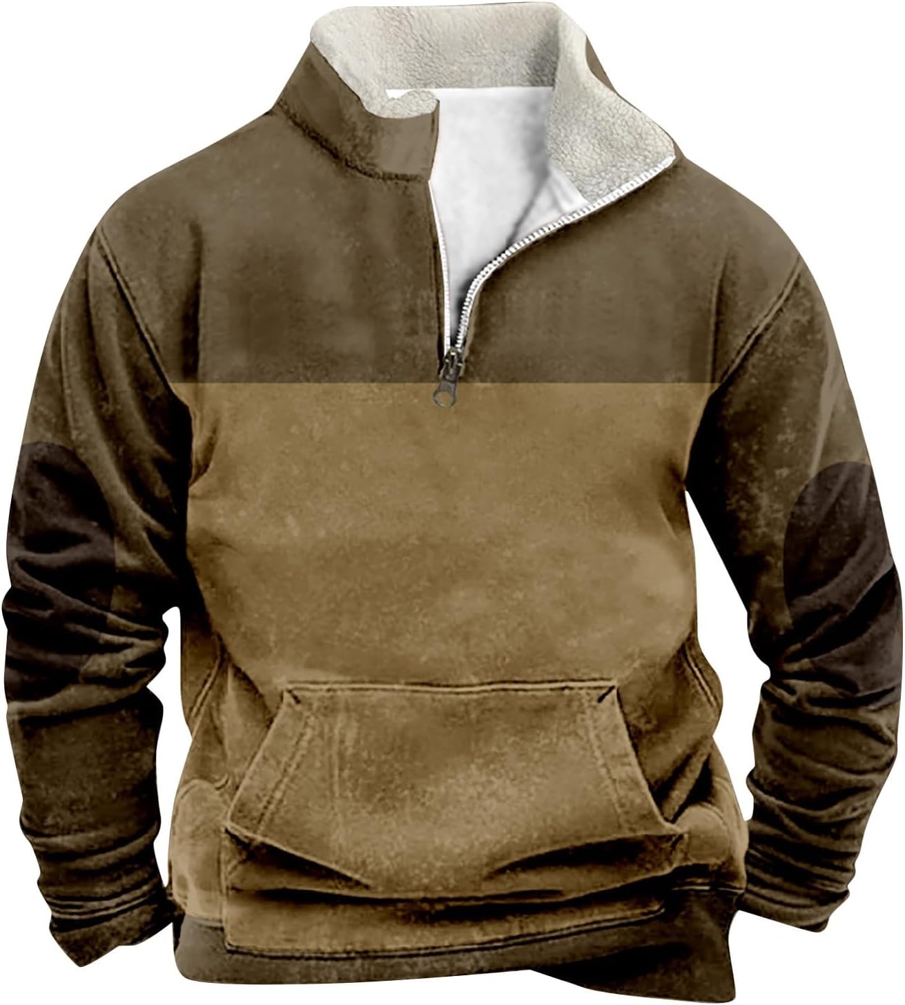 Western Fleece Jacket: Warm Pullover with Bull Head Print
