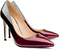 COLETER Women's 4 in Pumps Pointy Toe Stiletto - Colorful Gradient
