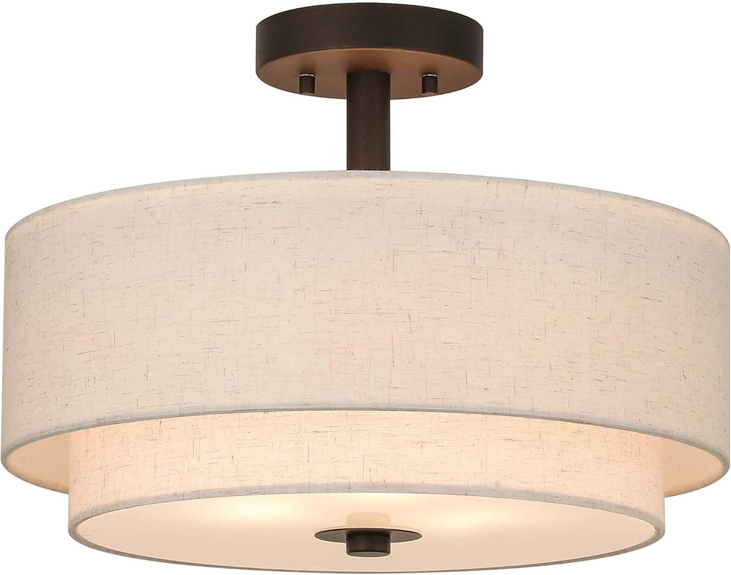XiNBEi Lighting Drum Semi Flush Light for Modern Spaces