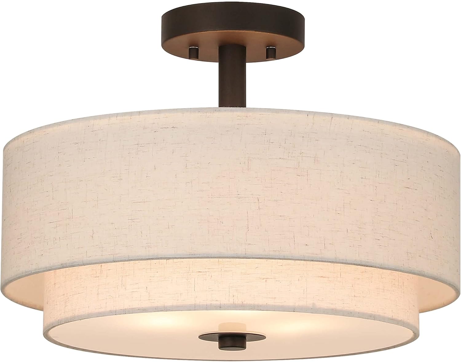 XiNBEi Lighting Drum Semi Flush Light for Modern Spaces