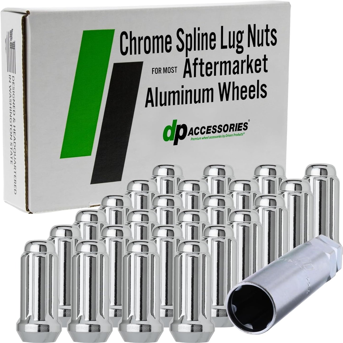 DPAccessories Chrome M14x1.50 Closed End Lug Nuts for Wheels