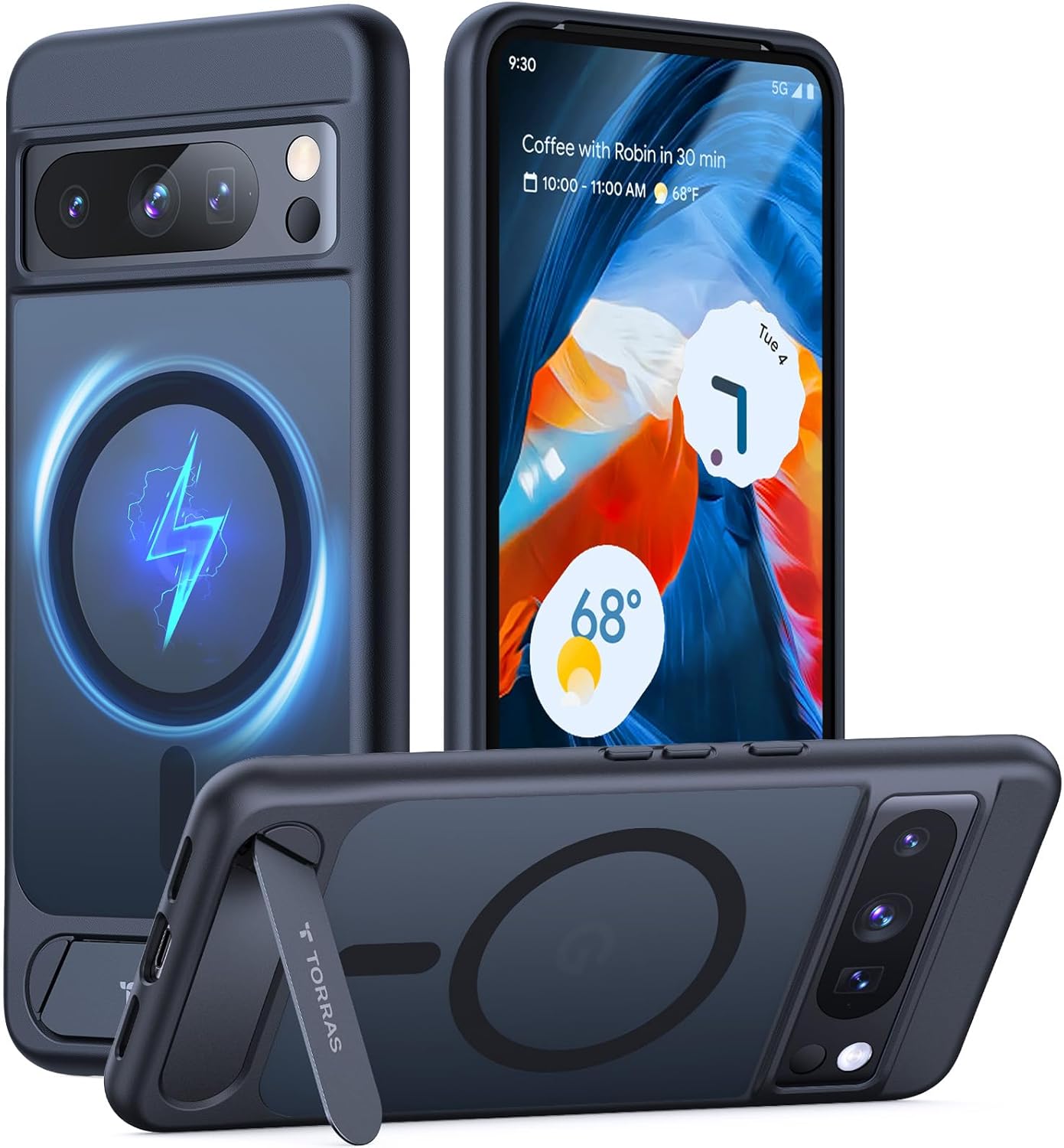 TORRAS Magnetic Case for Google Pixel 8 Pro with Kickstand