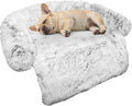 Calming Dog Bed Fluffy Plush Mat for Furniture Protector - Small