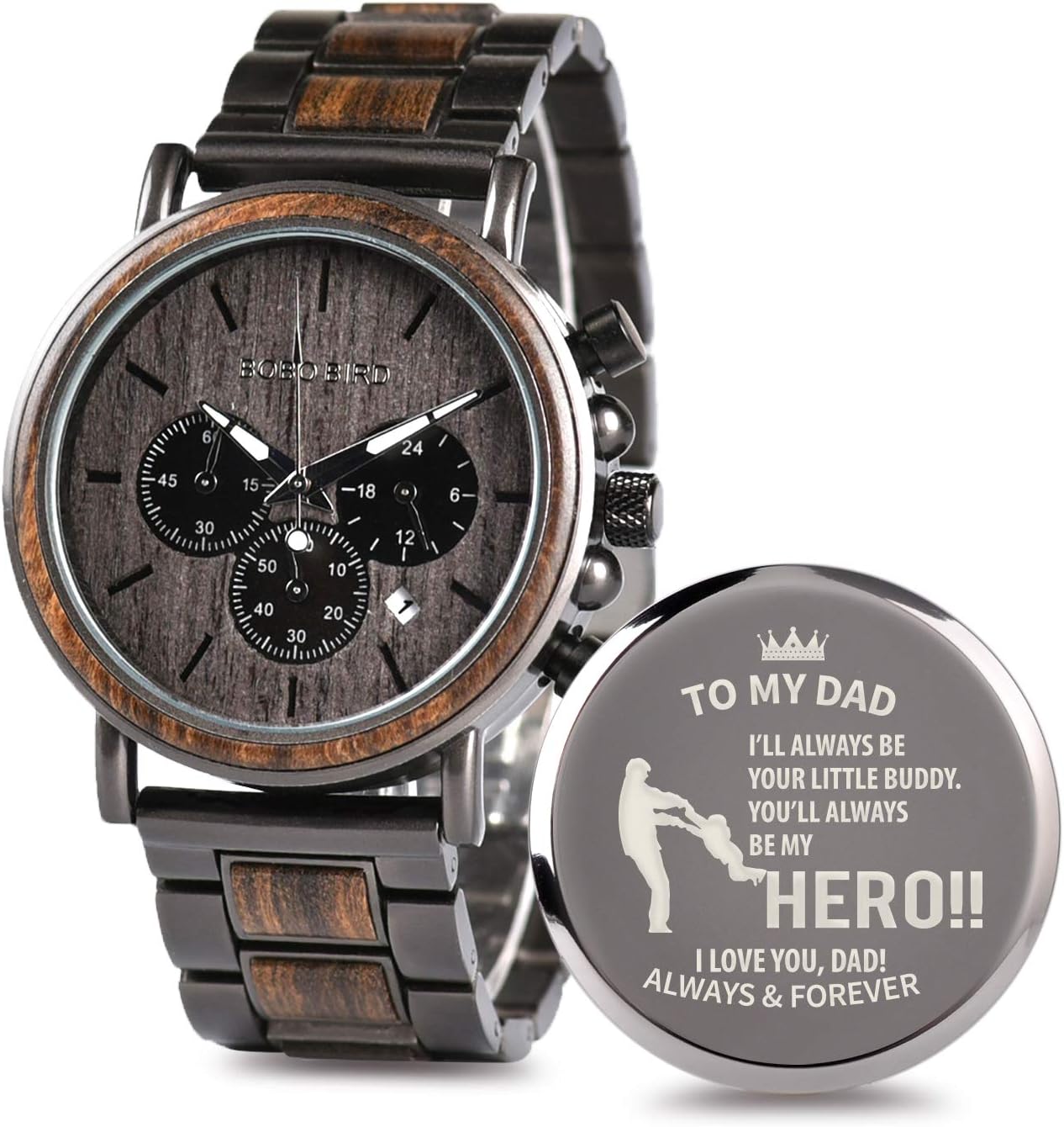 Engraved Wooden Watch for Boyfriend Customized Gift for Him