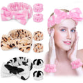 Ultra Soft Bowknot Headband Set, 9 Pieces, Coral, Women's